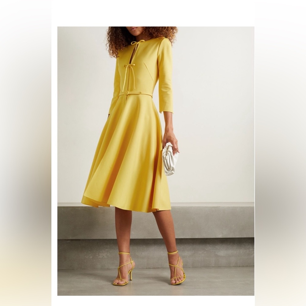NWOT Oscar de la Renta Red Belted Dress. Size 2.